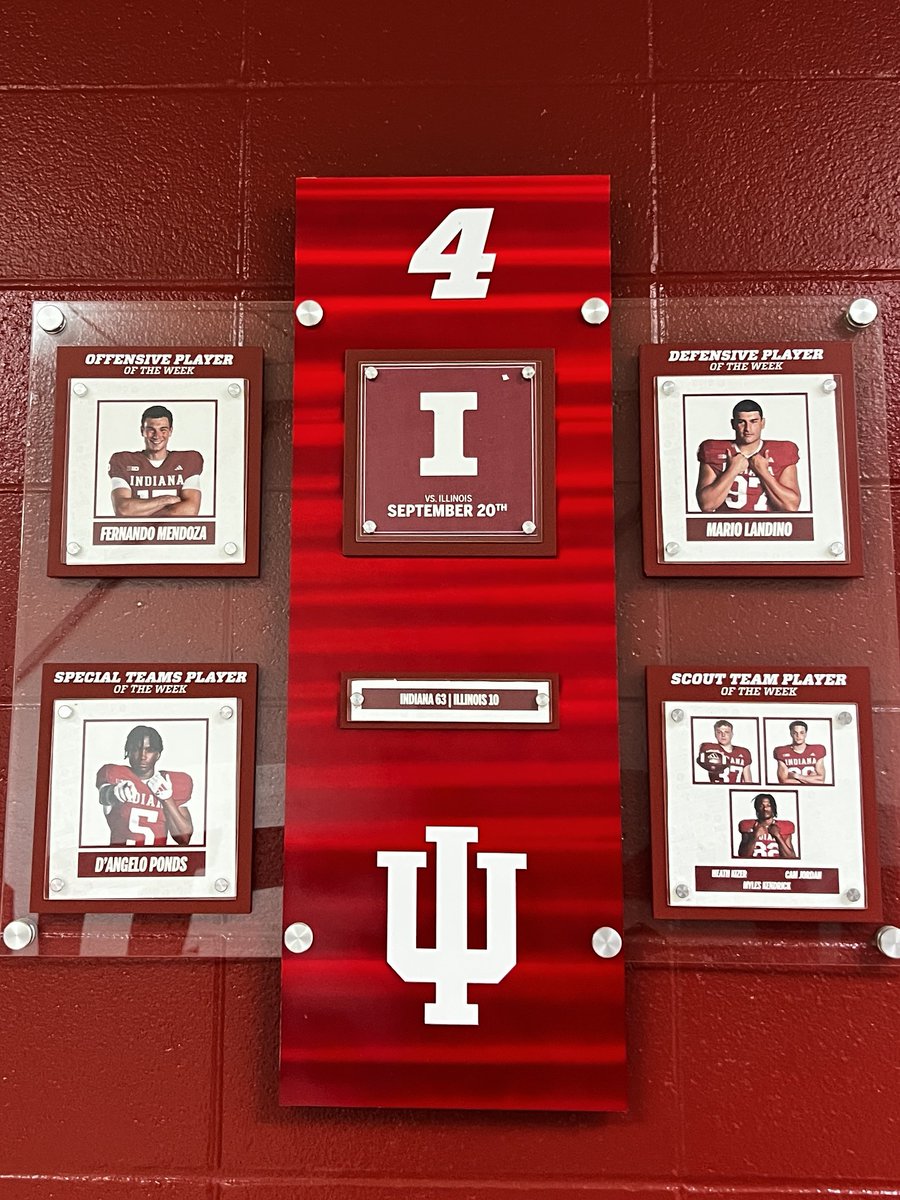 Indiana’s players of the week for Illinois: Fernando Mendoza, Mario Landino, and D’Angelo Ponds. #iufb <a href="/TheHoosierNet/">The Hoosier Network</a>