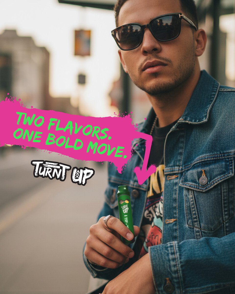 turntupcom's tweet photo. Switch it up, keep it fresh. Dual flavor, all in your pocket. 🔄✨
#TurntUp #DualFlavorEnergy #TurntUpStyle #PocketFresh https://t.co/adzvtcPA3L