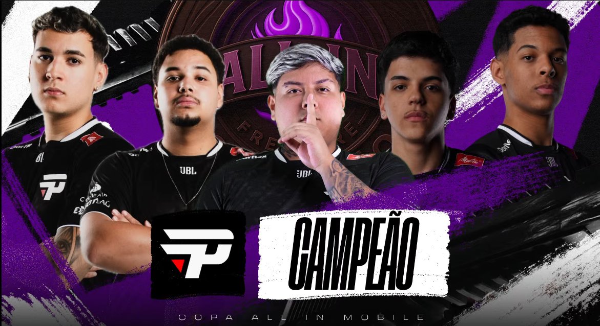 CAMPEÕES DA LIGA ALL IN! 🏆 

tão deixando os mdm chegar 🤷‍♂️ <a href="/Nodazinx/">paiN noda</a>, <a href="/motovea7/">paiN Motovea</a>, <a href="/guszxx7/">paiN Gus</a>, <a href="/petermvpff/">petermvpff</a>, <a href="/kauaxispe/">xp</a>.

APENAS #GOpaiN