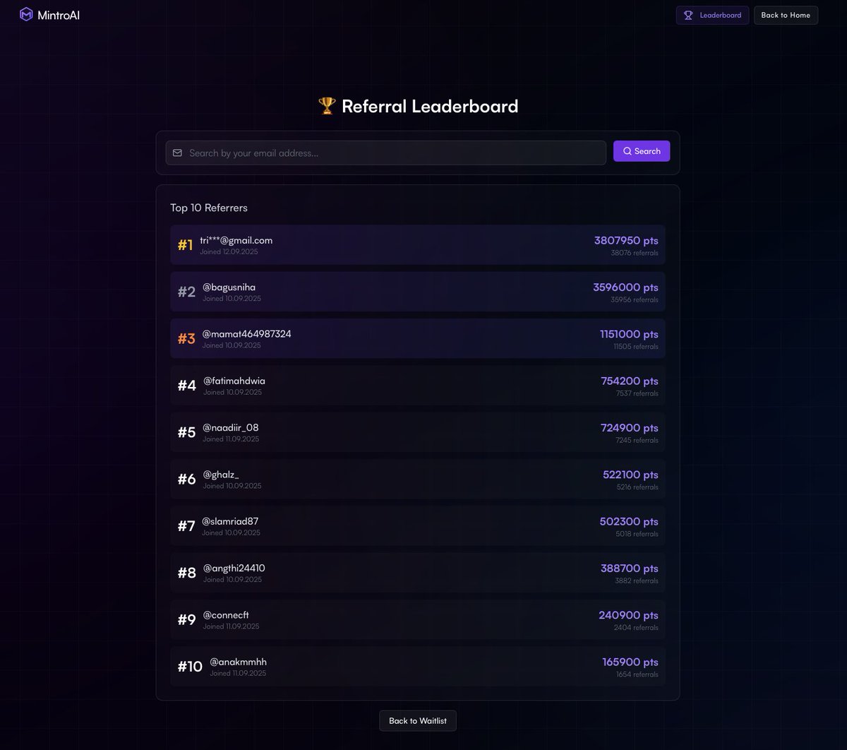 MintroAI's tweet image. 🚀 The future of Web3 is being built now and your chance to secure your spot!
MintroAI: Your AI-powered all-in-one Web3 hub.
✨Already 150.000+ registered users (zero marketing!).
🔥 Join the waitlist now and pioneer the next Web3 era.
👉 mintro.ai/waitlist