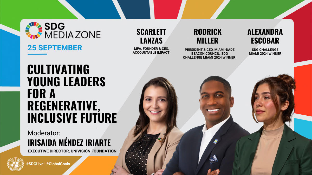 beaconcouncil's tweet image. 🌍 Miami is heading to #NYClimateTech Week! 

On Sept 25, our CEO Rodrick Miller joins the #SDGMediaZone to spotlight how young leaders are shaping a regenerative, inclusive future. #SDGLive #GlobalGoals #BeaconBuildsMiami