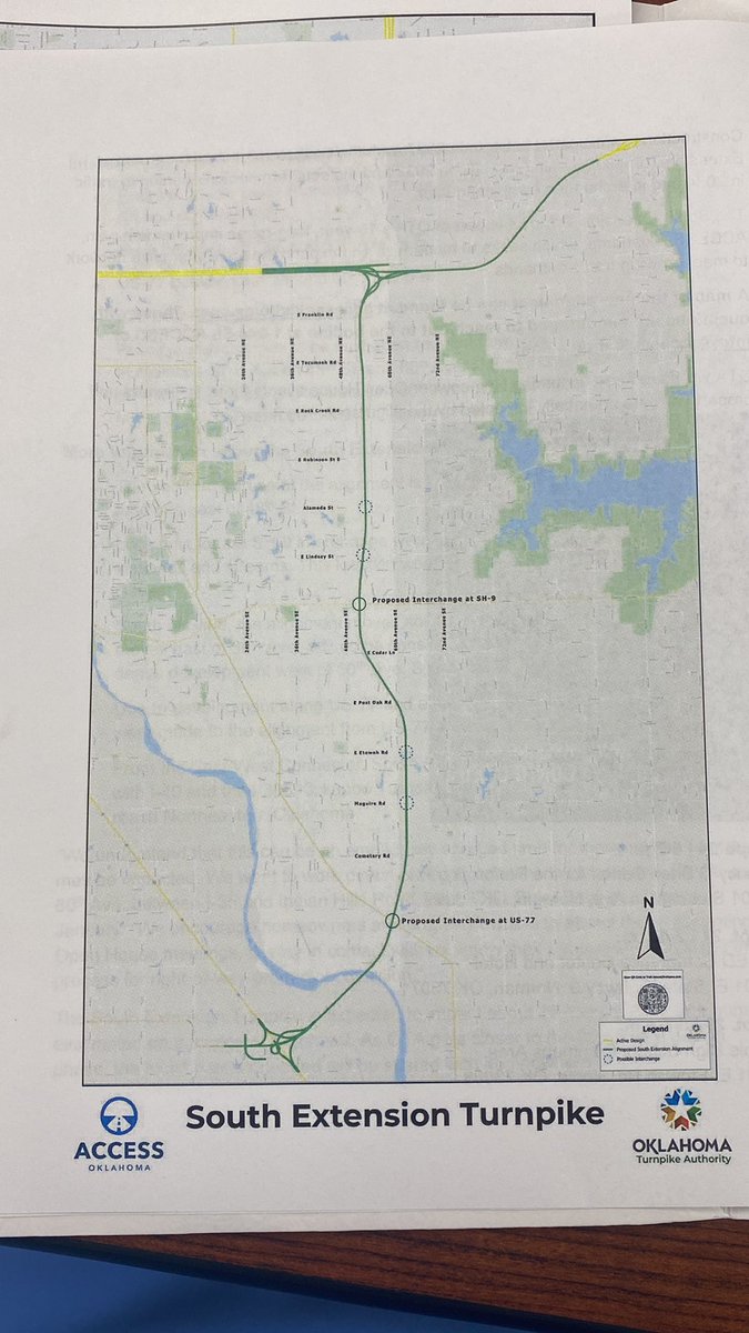 ‼️BREAKING: OTA announces the South Extension Turnpike impacting Cleveland and McClain Counties. OTA says the road will impact around 75 homes between 48th St &amp; 60th Ave between I-35 and Indian Hills Rd in Norman. Construction set to begin in 2027. <a href="/koconews/">koconews</a>