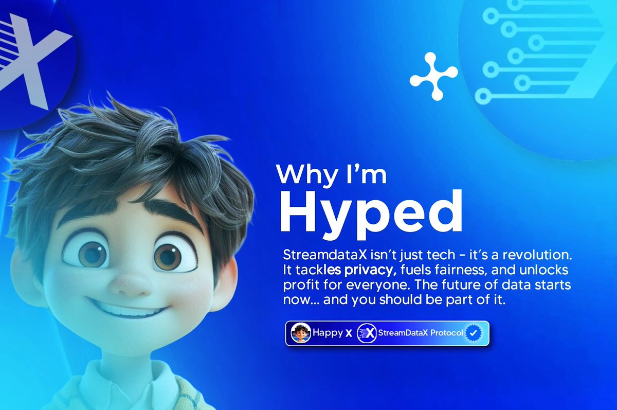 ThatHappyGuy__'s tweet image. Why I’m hyped? 🤩
StreamdataX = privacy ✅ fairness ✅ profits ✅
A 2025 standout with HUGE potential to connect us all in a fair data economy.
The future of data is ours. 🚀 #StreamdataX #SDXT