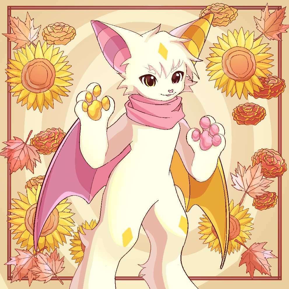 Fall Season 🍂(Timelapse in thread) #furry #furryart #furryoc #kemono #bat