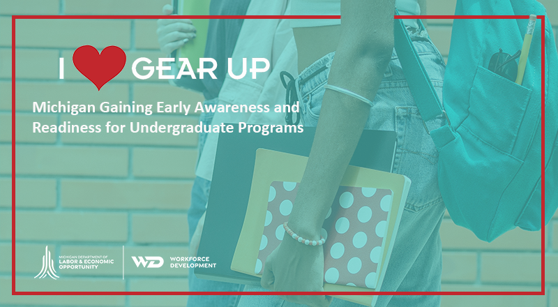 It's National GEAR UP Week! MI GEAR UP partners with Michigan's 15 public universities and valuable external community organizations to provide early intervention services &amp; a scholarship component. 

Learn more at bit.ly/3PFMlyn.
#GUweek #GEARUPworks #MIGEARUP