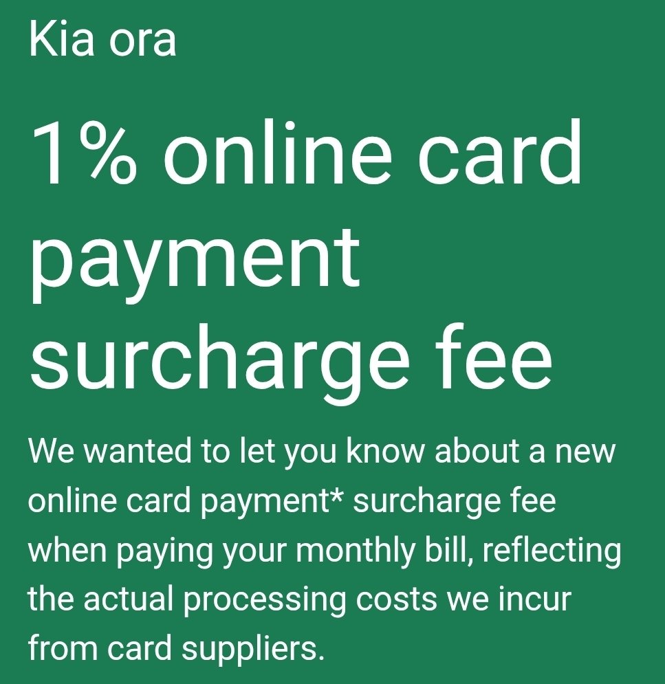 doublehell's tweet image. From the till to the screen. Looks like OneNZ need their surcharge fix. To pay the bank, of course.