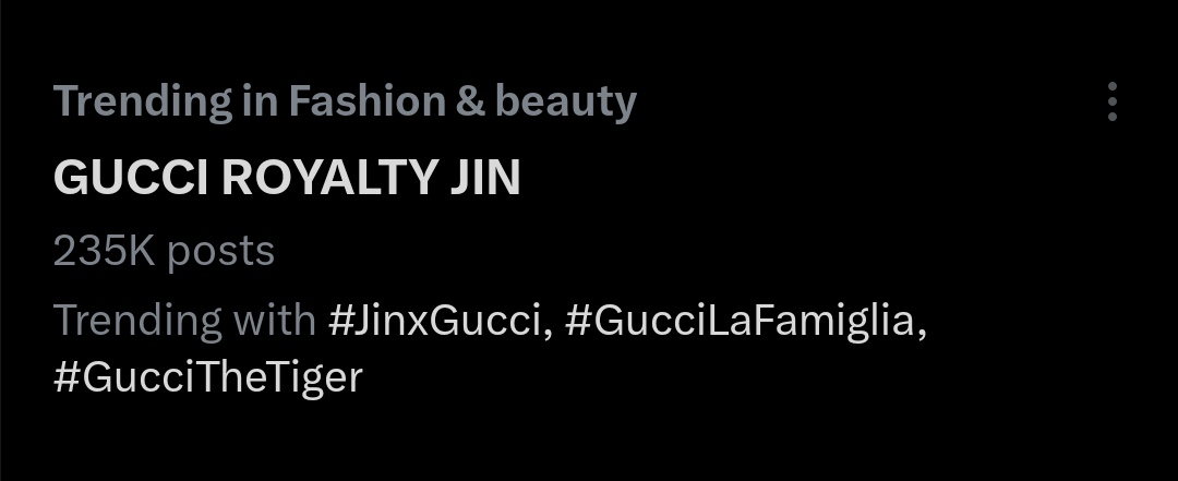 🔥 post more tags - RT &amp; REPLY 🔥 

GUCCI ROYALTY JIN
#JinxGucci #Jin #MFW
#GucciLaFamiglia <a href="/gucci/">gucci</a>