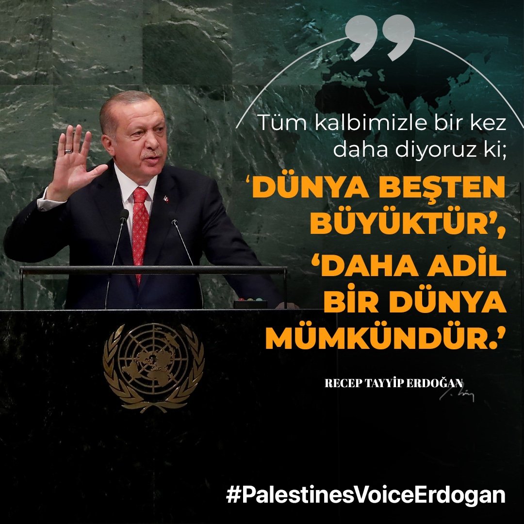 AKKadinBigadic's tweet photo. President Recep Tayyip Erdoğan:

"We say once again with all our hearts; The world is bigger than five, A fairer world is possible."

#PalestinesVoiceErdogan https://t.co/28nZnGIB5O