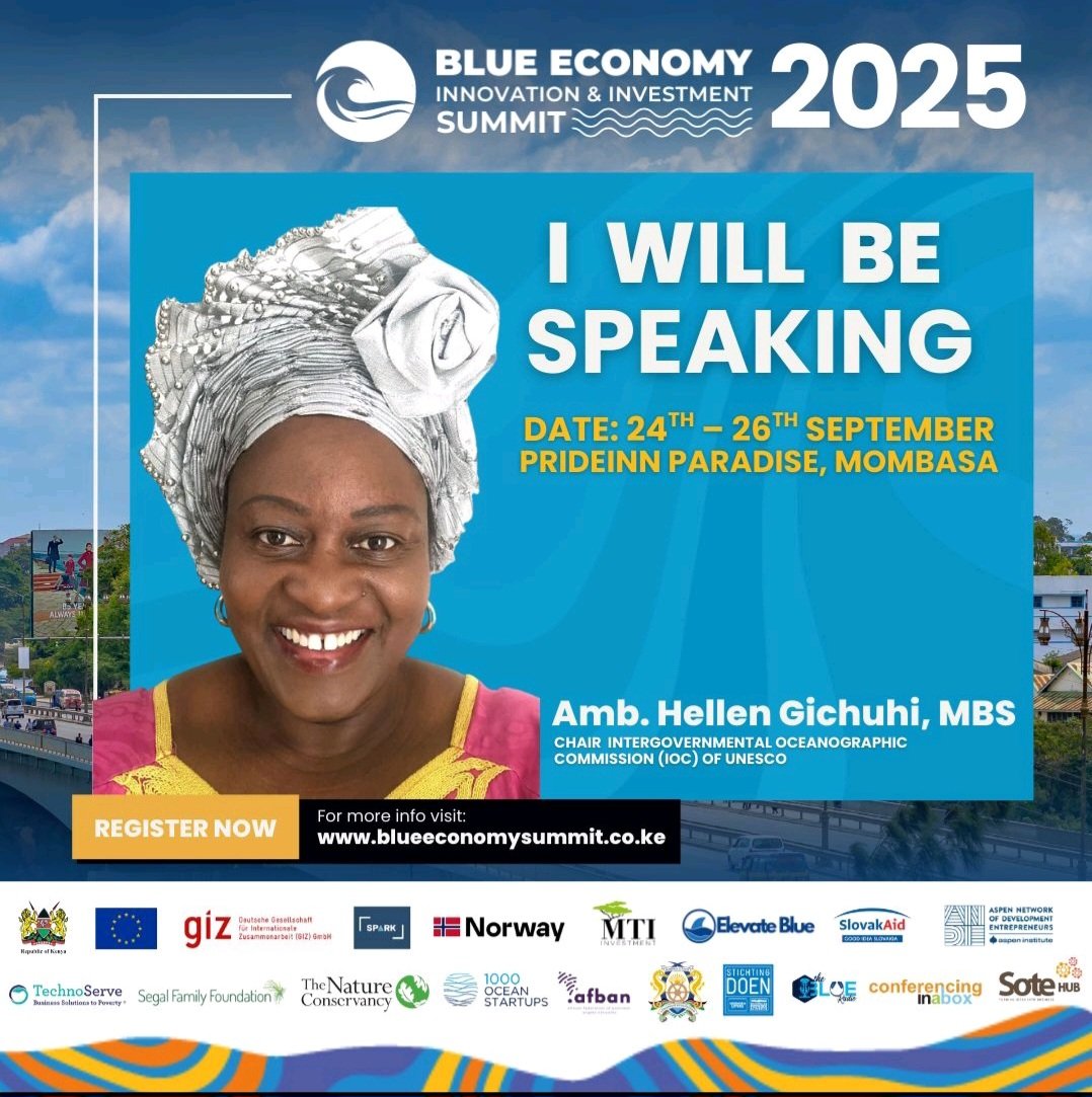 Looking forward to participate at the Blue Economy Innovation and Investment Summit. Opportunities abound in the Blue Economy sector even for our diaspora.  It's time for Africa to unlock the untapped potential for the benefit of our communities. Welcome. Karibuni.