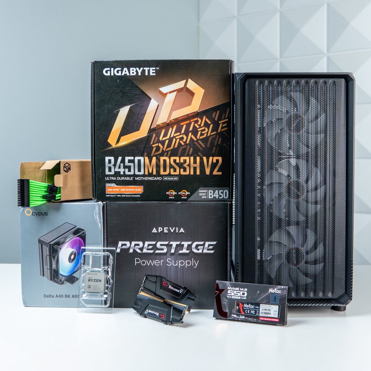 ZachsTechTurf's tweet image. In ONE HOUR, I&apos;ll be live building this PC on Twitch. (/ZachsTechTurf)⁠
⁠
As a reminder, I&apos;m always running a gaming PC giveaway over there, so be sure to tune in.
⁠
Tonight&apos;s build features the Ryzen 5 3600 and RX 5700 XT inside the Montech X5M case.⁠
⁠
#GamingPC #PCBuild…