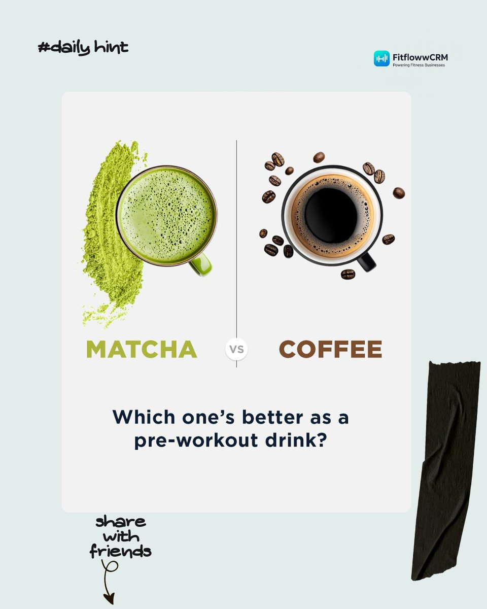 FitFlowwcrm's tweet image. Quick boost ⚡ or steady focus 🧘‍♂️?
Are you Team Coffee ☕ or Team Matcha 🍵?

#matcha #matchalover #BLACKCOFFEE