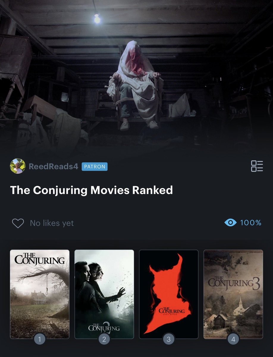 The #TheConjuring films ranked.
One thing is abundantly clear, the first film is untouchable.