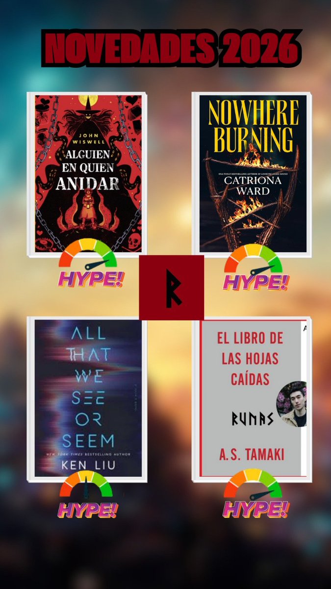 Nos han enseñado las próximas novedades de <a href="/LeeRunas/">Lee Runas</a> para 2026 y tengo el Hypemeter por las nubes ^^.
 Se viene un año genial para la ficción.