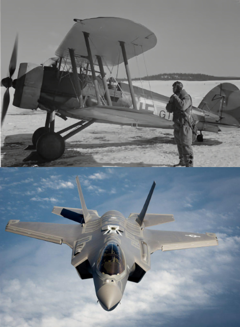 Surviving russia---what a small, poor country achieves in 80 years! 🇫🇮🤯

1939: South Africa donates 24 Gloster Gauntlet Mk. II fighters to Finland. 

2022: Finland purchasing 64 F-35 fighter jets @ 8.4 billion euros.