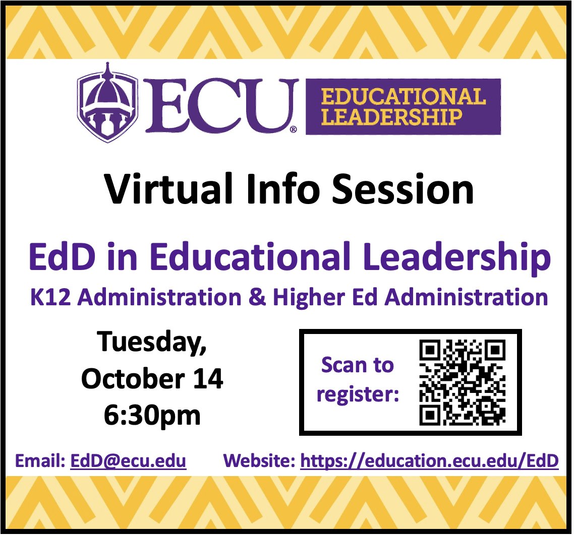 ECU Ed Leadership & Foundations tweet media