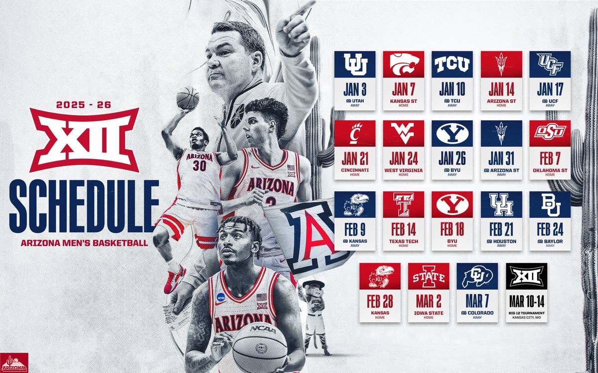 2025-26 Big 12 Schedule 🐻⬇️