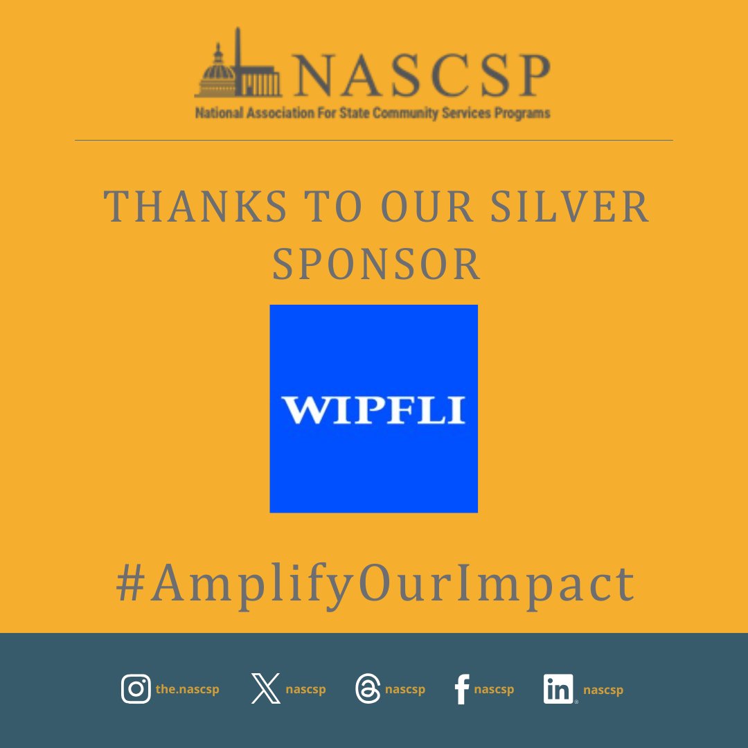 A huge thank you to @Wipfli_LLP  for being a Silver Sponsor for our Annual Training Conference in Chicago!

Your support is invaluable! 🌟

#NASCSPAnnual2025 #WIPFLI #AmplifyOurImpact
