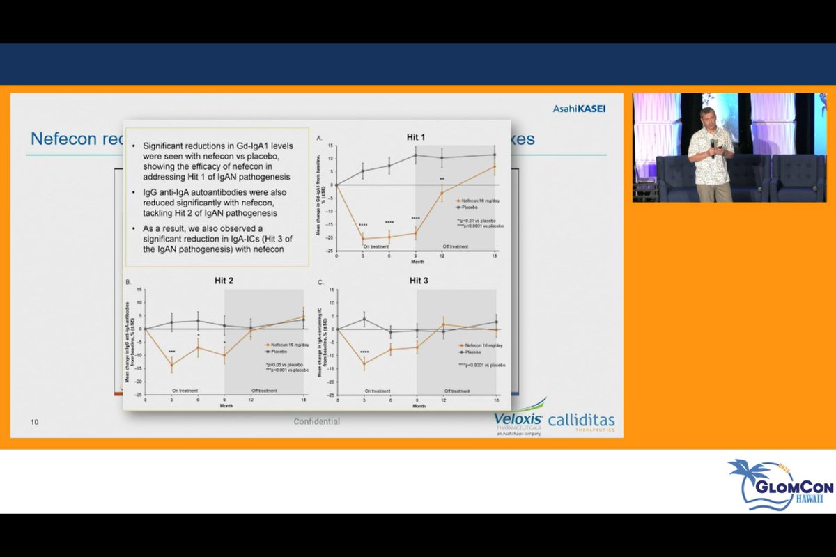 NefIgArd safety and efficacy: Nefecon reduces pathogenic form of IgA and immune complexes
#GlomConHawaii 🌊 #Nephpearls