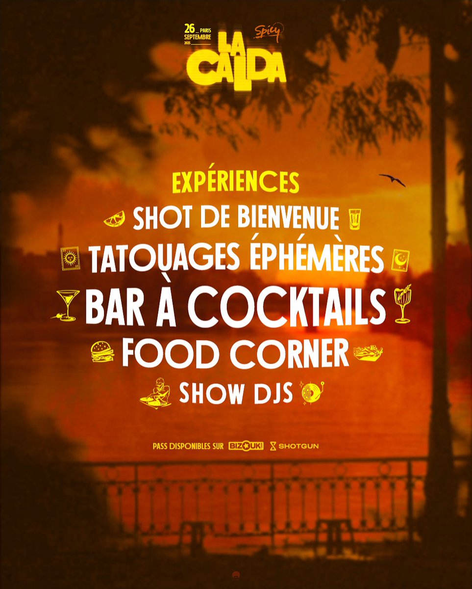 spicy_paris's tweet photo. Paris !!! Après 5 mois loin de vous, ce vendredi on rallume la flamme avec…

LA CALDAAAAA 🥳🔥

Une expérience chaleureuse et festive dont nous avons le secret 🤭 rejoins-nous 👇🏾

🎟️ Derniers Pass 🎟️
https://t.co/0cLLa6V9aE https://t.co/qgBjp7JAru