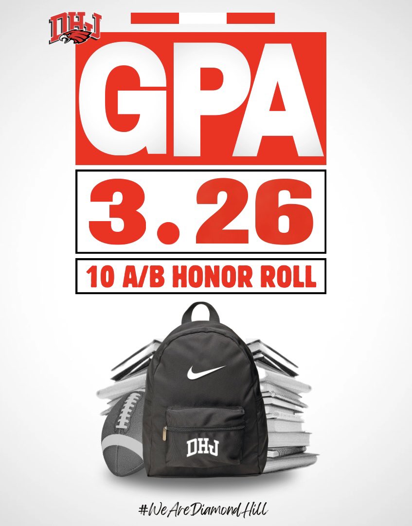 Varsity Eagles took care of business in the classroom this six weeks! 

#WeAreDiamondHill🦅