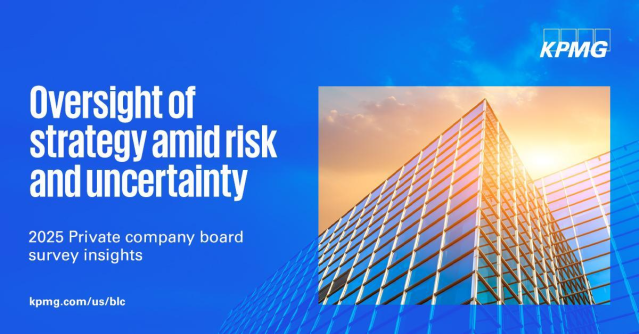 sterlingquality's tweet photo. What are the biggest challenges for private company boards? Our latest #KPMGBLC survey of 275+ #privatecompany #boarddirectors reveals key insights. Read now. https://t.co/IY2MbIcilJ https://t.co/JmxRTiN5qN