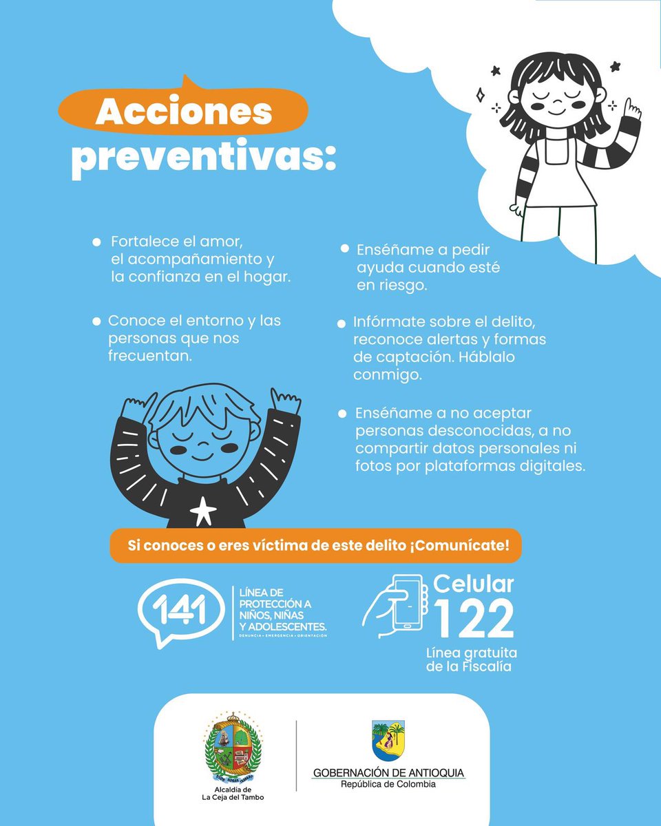 👦🏽👧🏼 Hoy, 23 de septiembre, alzamos la voz contra la Explotación Sexual Comercial de Niños, Niñas y Adolescentes - ESCNNA. Un delito que roba sueños y deja cicatrices. 

La niñez es cuidado, respeto y defensa, no explotación. Hablemos en casa y construyamos confianza. 💜