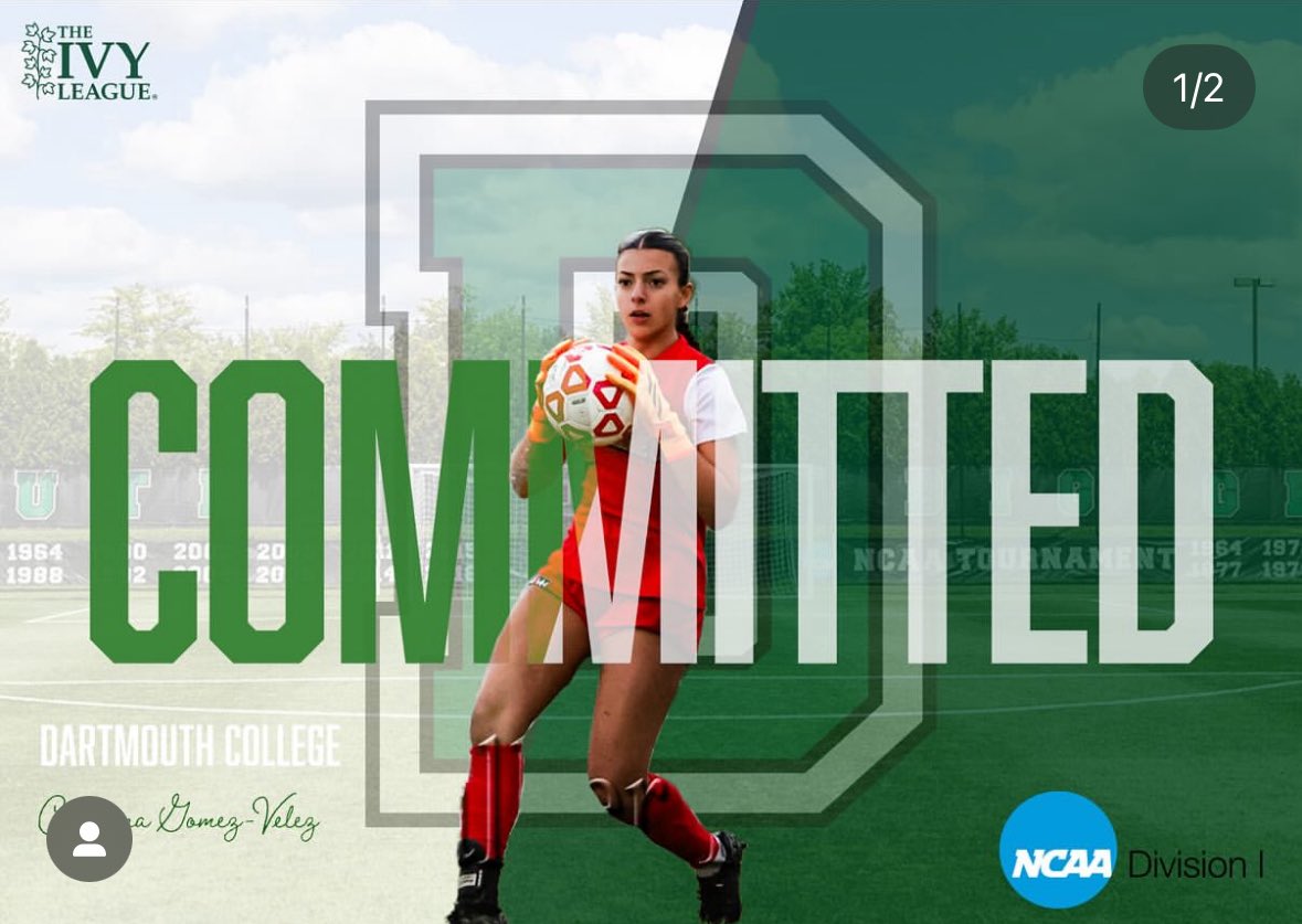 ProjectGoalRI's tweet image. Congratulations to another Project GOAL alum and her family, Catalina Gomez Velez, to be accepted into the @IvyLeague and @dartmouth ! #educationmatters #soccer4good