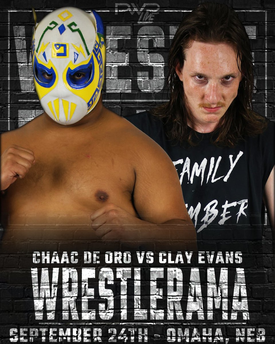 Another big grudge match has been been signed for TOMORROW NIGHT'S PWP WrestleRama at The <a href="/Waiting_Room/">The Waiting Room</a> Lounge in Omaha, NE:

*** CHAAC DE ORO looks for revenge against The Family's CLAY EVANS!!!