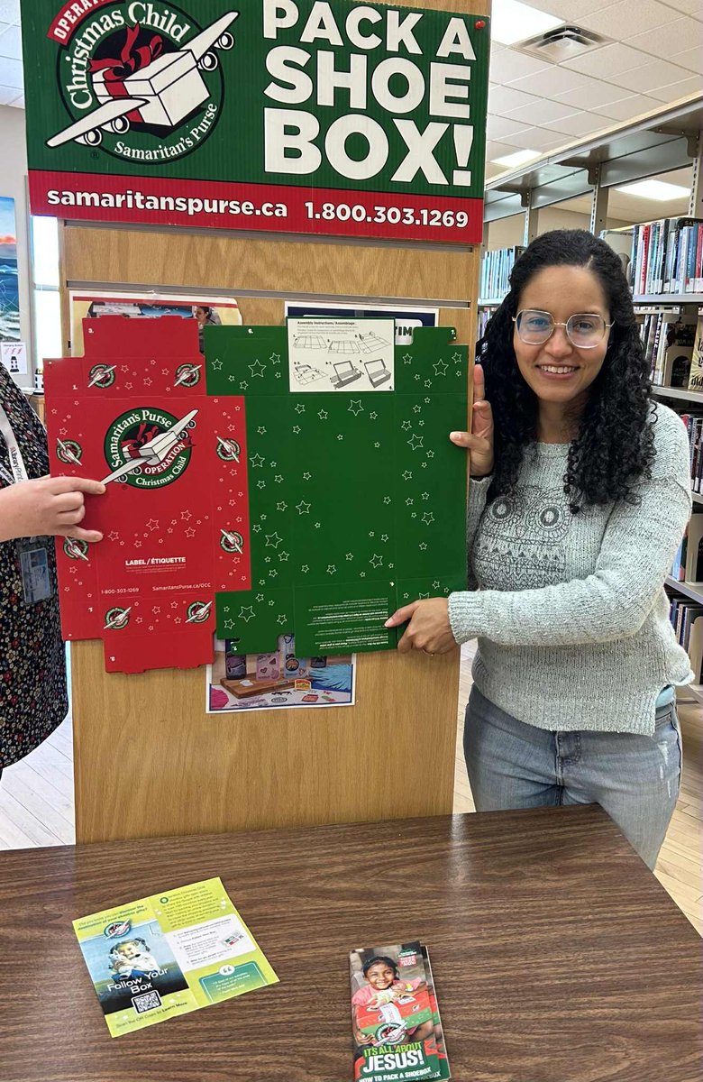 CLPublicLibrary's tweet image. Wow that time of year already....Shoe Box Program has started...pick up your boxes and drop off at Library.