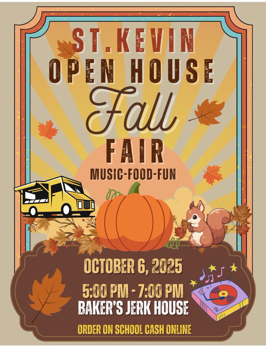 StKevinDPCDSB's tweet image. The Fall Fair Open House is October 6th. Come out to meet the teachers and enjoy an evening of food, music, and fun. Place your orders by September 28th at School Cash.
dpcdsb.schoolcashonline.com