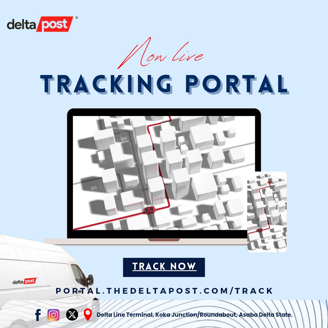 DeltaPost114275's tweet photo. Where’s Your Package?
Ask Our Portal!
You can now track your delivery in real time — zero stress, all speed.

Visit: https://t.co/Z8jXNWbk44 now

#FollowYourParcel
#DeltaPostDelivers
#SafeAndTimelyDelivery https://t.co/0mmenkITir