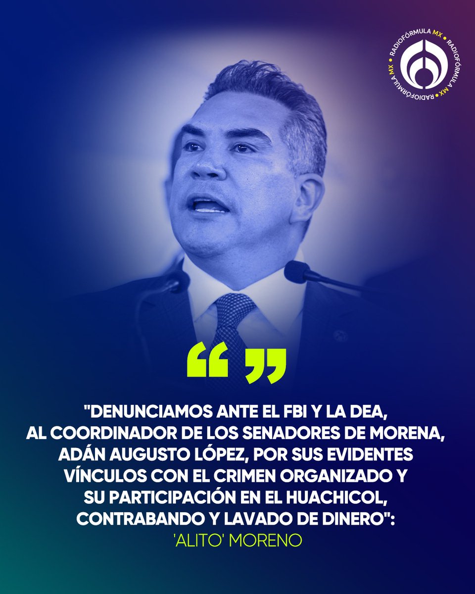 Grupo Fórmula (@radio_formula) on Twitter photo 💥🤨 ‘Alito’ Moreno (<a href="/alitomorenoc/">Alejandro Moreno</a>), dirigente nacional del PRI, no echó sus palabras en saco roto y procedió con la denuncia en contra de Adán Augusto López; lo acusa de tener presuntos vínculos con el crimen organizado, por contrabando de dinero y de estar implicado en el caso 💥🤨 ‘Alito’ Moreno (<a href="/alitomorenoc/">Alejandro Moreno</a>), dirigente nacional del PRI, no echó sus palabras en saco roto y procedió con la denuncia en contra de Adán Augusto López; lo acusa de tener presuntos vínculos con el crimen organizado, por contrabando de dinero y de estar implicado en el caso