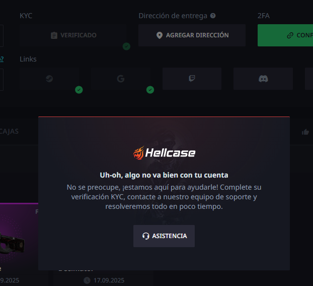 BLUBcry's tweet photo. @hellcase its a scam, KYC completed and i cant withdraw for a whole week https://t.co/sY9tAVXFeo