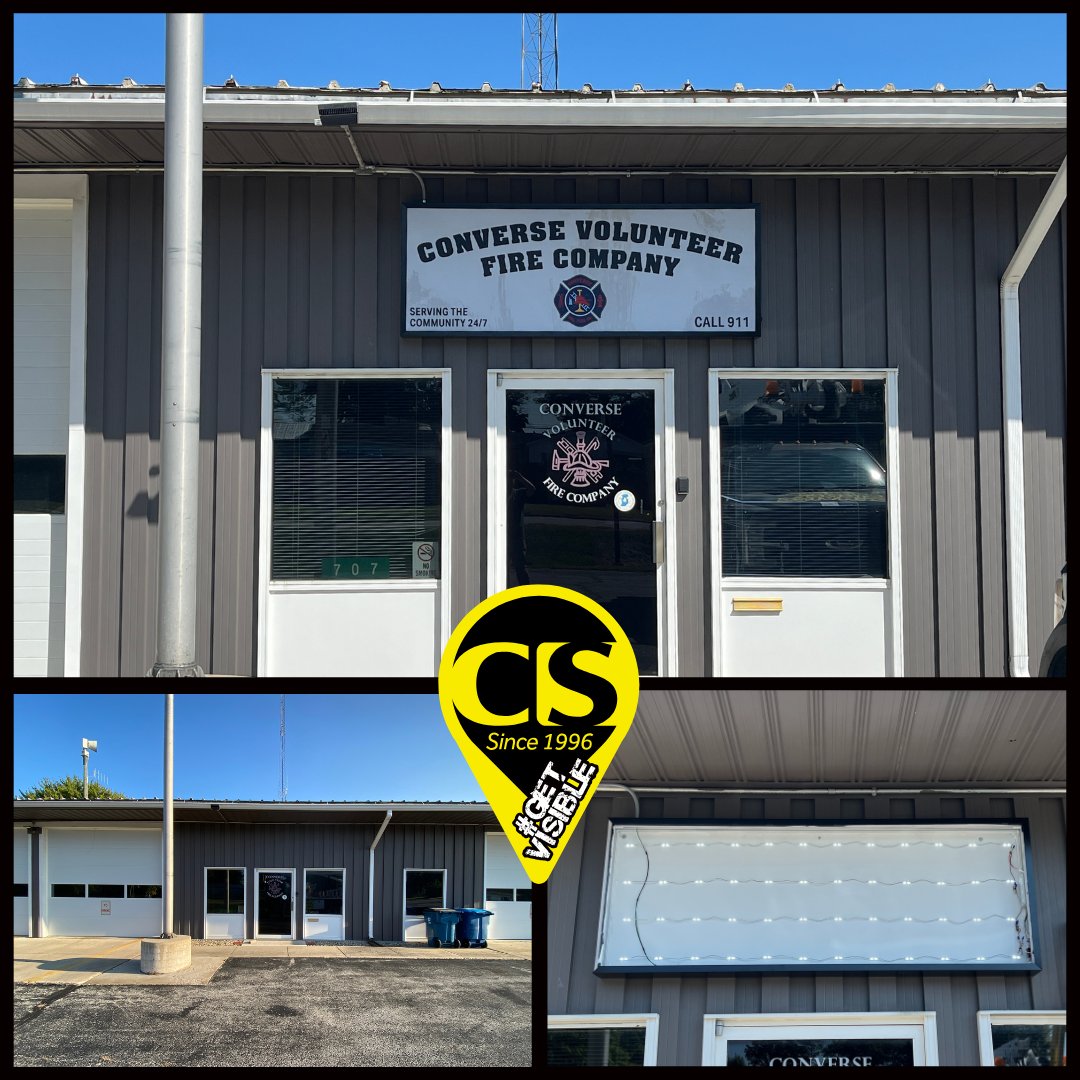 CliffordSigns's tweet image. Big upgrade for Converse Volunteer Fire Department 🚒✨
We installed a brand-new illuminated sign cabinet — giving them on-site signage! Now their station has a bold presence both day and night.
#GetVisible #Signs #LEDsignage #FireDepartment #CliffordSigns