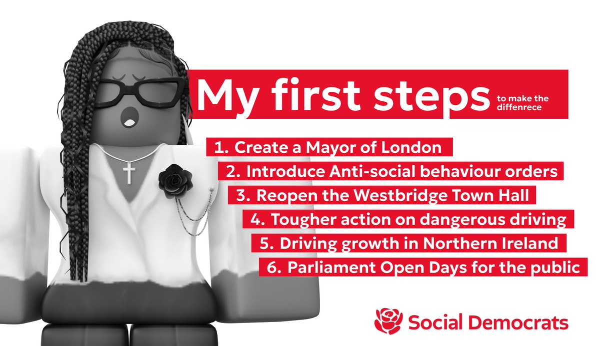 ✅ Our Six Steps to Make the Difference are out now.

📖 Tomorrow, we launch our full manifesto.

🌹 Make the difference with the Social Democrats.