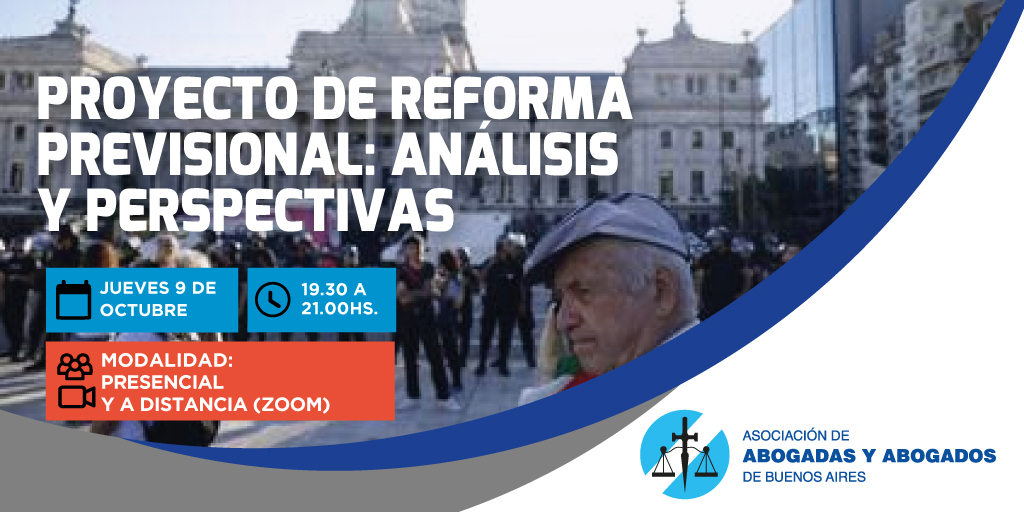 | Proyecto de reforma previsional: análisis y perspectivas |
🗓 Fecha: Jueves 9 de octubre

⏰ Hora: De 19:30 a 21:00
📍 Modalidad: Presencial y a distancia (Zoom)
🔗 ¡Inscribite ahora y participá: aaba.ar/cursos?Curso=2…
