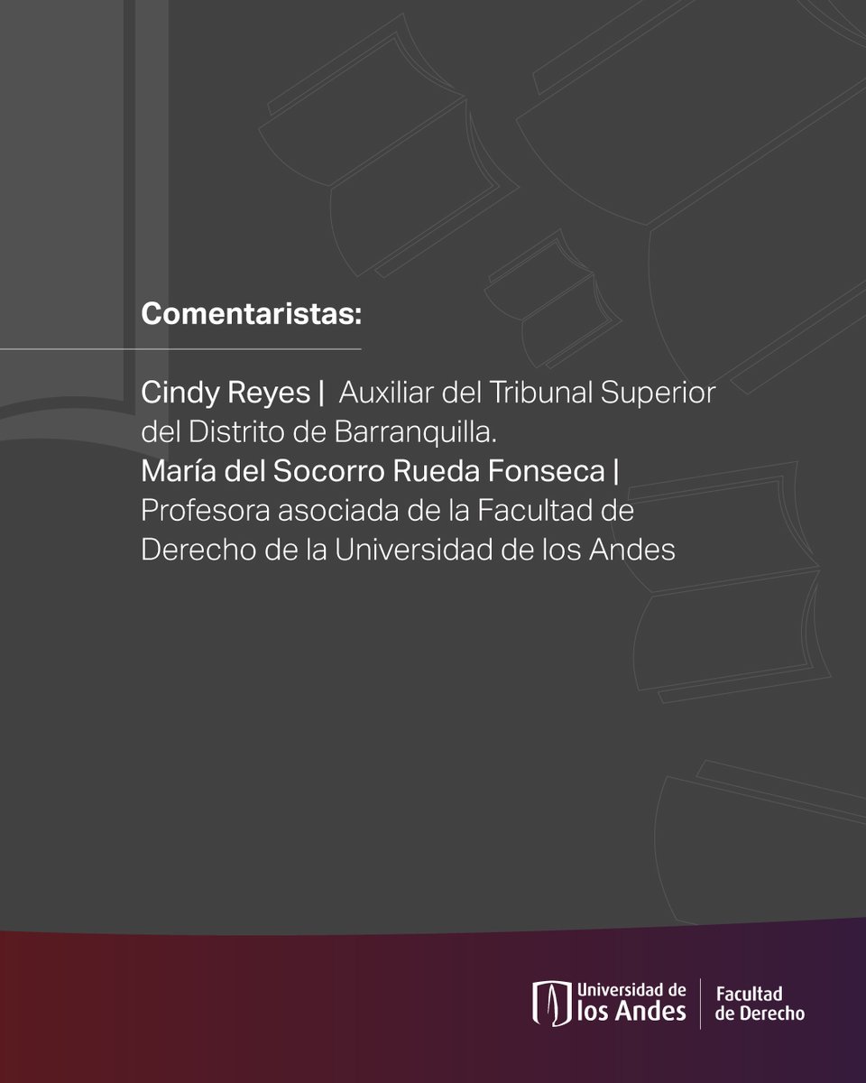 📢 ¡Nuevo relanzamiento de #DerechoAbiertoUniandes!
📖 La raíz del Código General del Proceso
👩‍💼 Autora: María del Socorro Rueda
🗓 25 de septiembre, 5:00–6:30 p.m. Virtual
👉 Inscríbete: bit.ly/45NtGqU <a href="/CijusUniandes/">CIJUS</a>