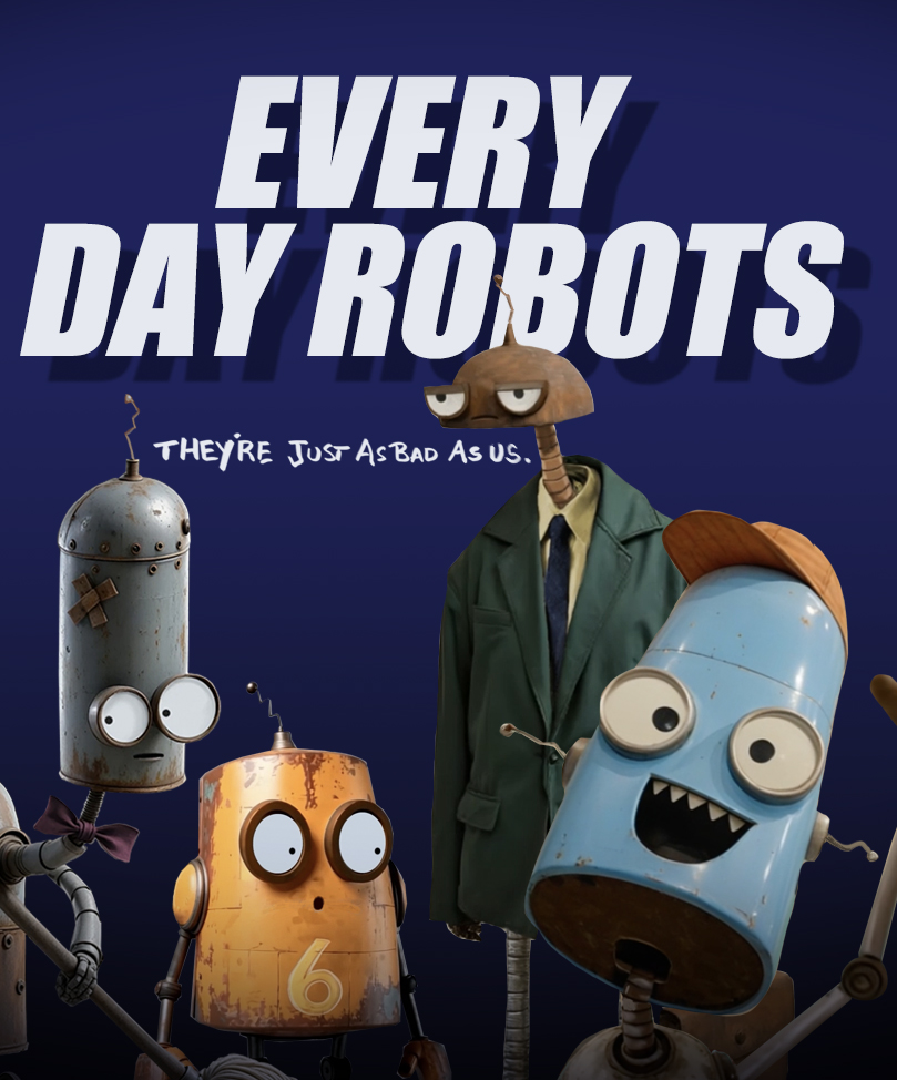 davepressler's tweet photo. Thanks to 100 subscribers who decided robots being bad and failing is worth watching.  Check out the latest shorts on Every Day Robots.
https://t.co/esW7p8JlfT https://t.co/faurHG4igF