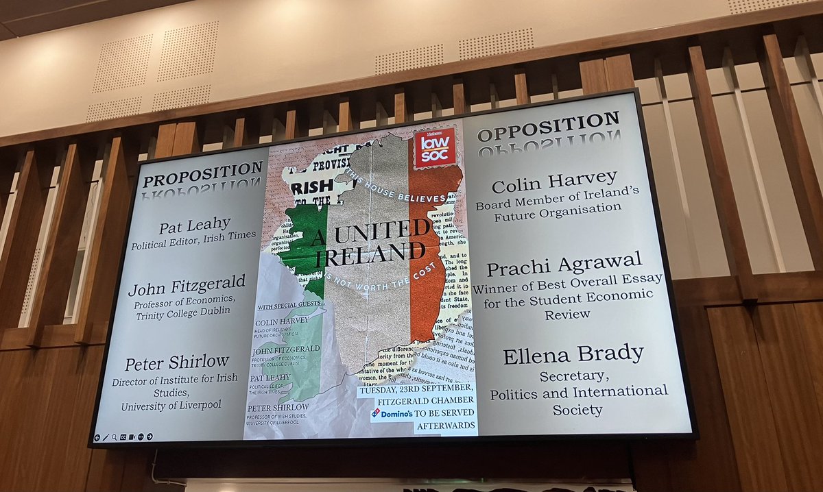 cjhumanrights's tweet photo. Thank you to @UCDLawSociety for organising a really excellent debate tonight in Dublin. 

Well done to everyone involved 💚

Very pleased to be on the winning team: 

A united Ireland is worth it. https://t.co/mWHqqsDsKQ