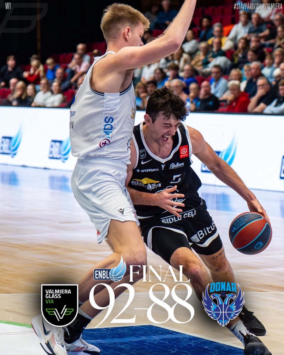 vgvia_basket's tweet photo. 🎊Piekto sezonu @enbleague iesākam ar uzvaru pret Donar Groningen (🇳🇱) komandu, ar rezultātu 
92-88. 

Apsveicam @kvecvagars ar uzvaru, un veiksmīgi aizvadītu pirmo oficiālo spēli galvenā trenera statusā! 🤝🏼 

#StāvPāriVisamValmiera https://t.co/wOa6rVE9Lj