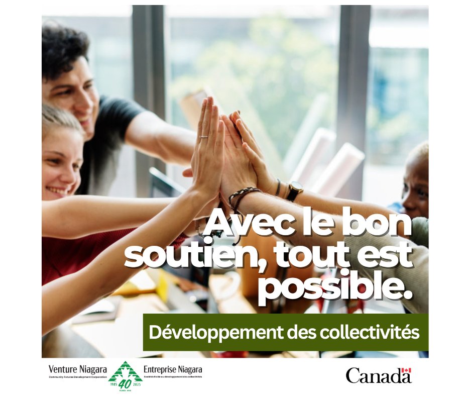 Emplois. Entreprises. La fierté de la communauté. Tout commence par l’investissement dans le développement économique rural.
Voyez ce que nous construisons ensemble : ventureniagara.com 
#Développementdescollectivités, financée par le #GC par le biais de <a href="/FedDev_Ontario/">FedDev Ontario</a>.