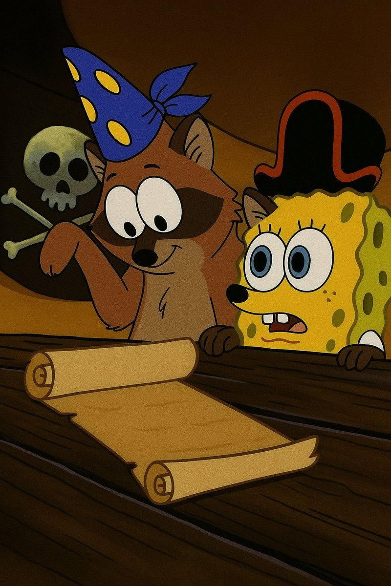 bellaleterster2's tweet image. selling early is like throwing away a treasure map because the first riddle was hard. raccoons solve it by chewing through the paper. $BRS is the X that marks the spot. 🗺️🦝