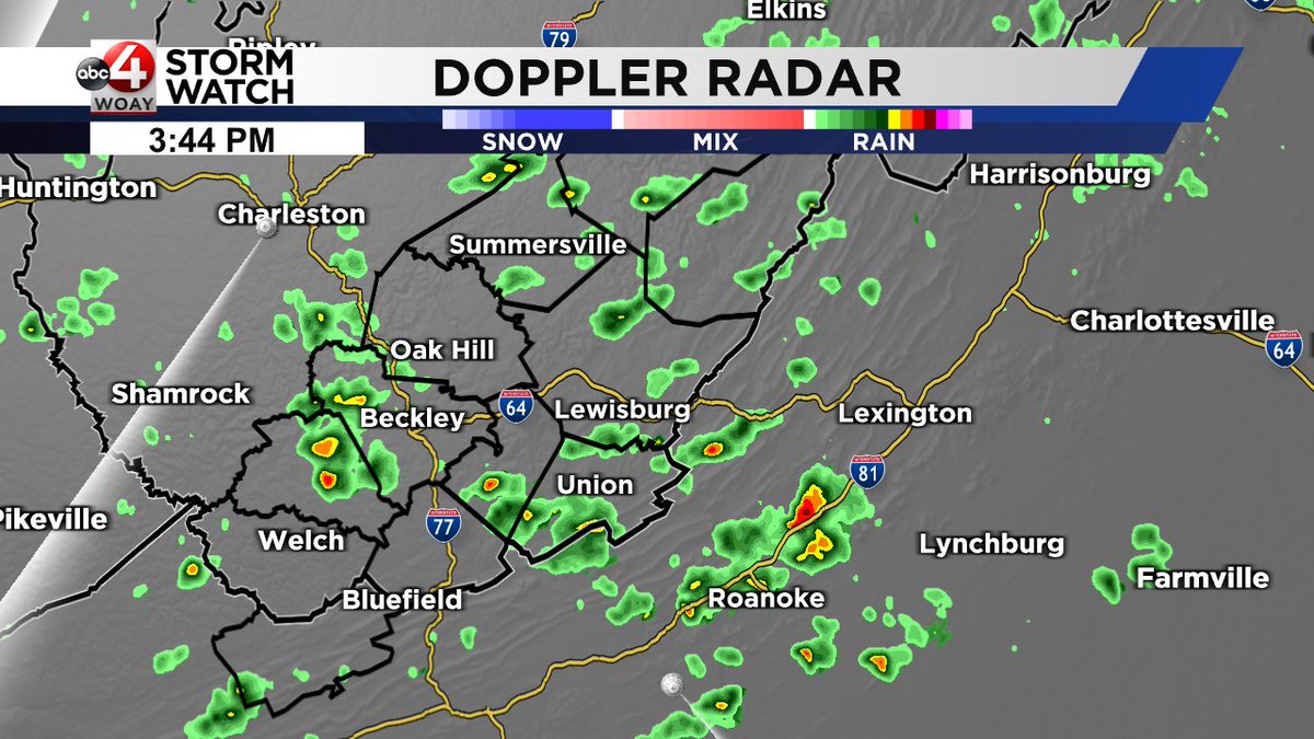 Here is what we're tracking for you this afternoon on the radar. See the latest radar and the complete seven day forecast on WOAY NewsWatch, starting at 5. #wvwx #VAwx