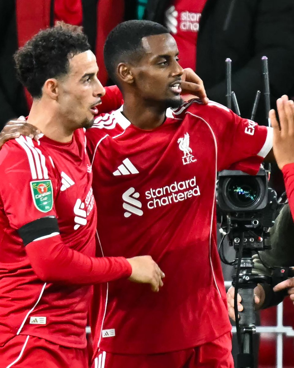 brfootball's tweet image. Alexander Isak scores his first Liverpool goal 🔴