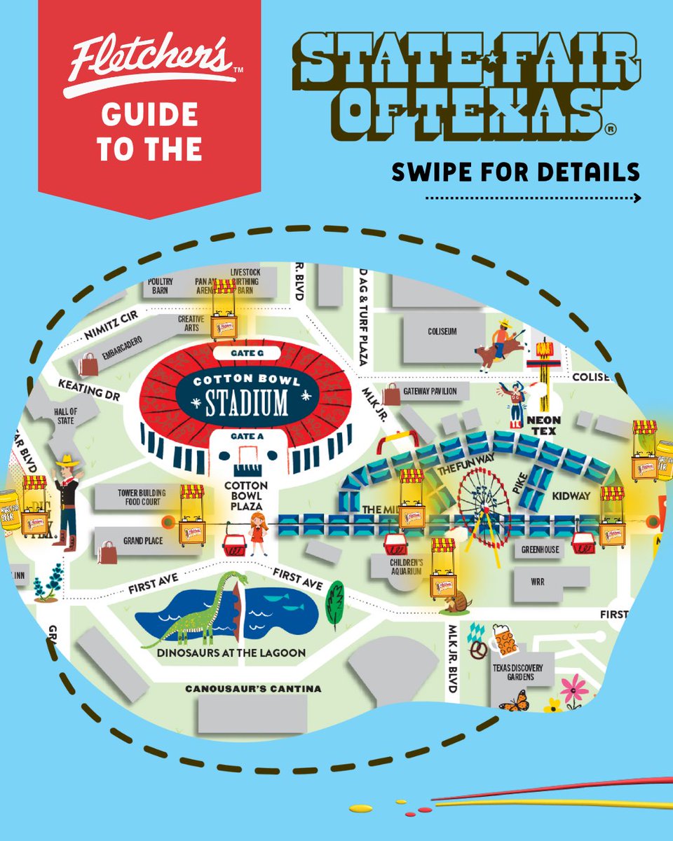 Seven ways to Fletcher’s, two ways to sip Mustard Beer. Save this post for easy referencing on Fair Day! 🎡

#FletchersCornyDogs #StateFairOfTX