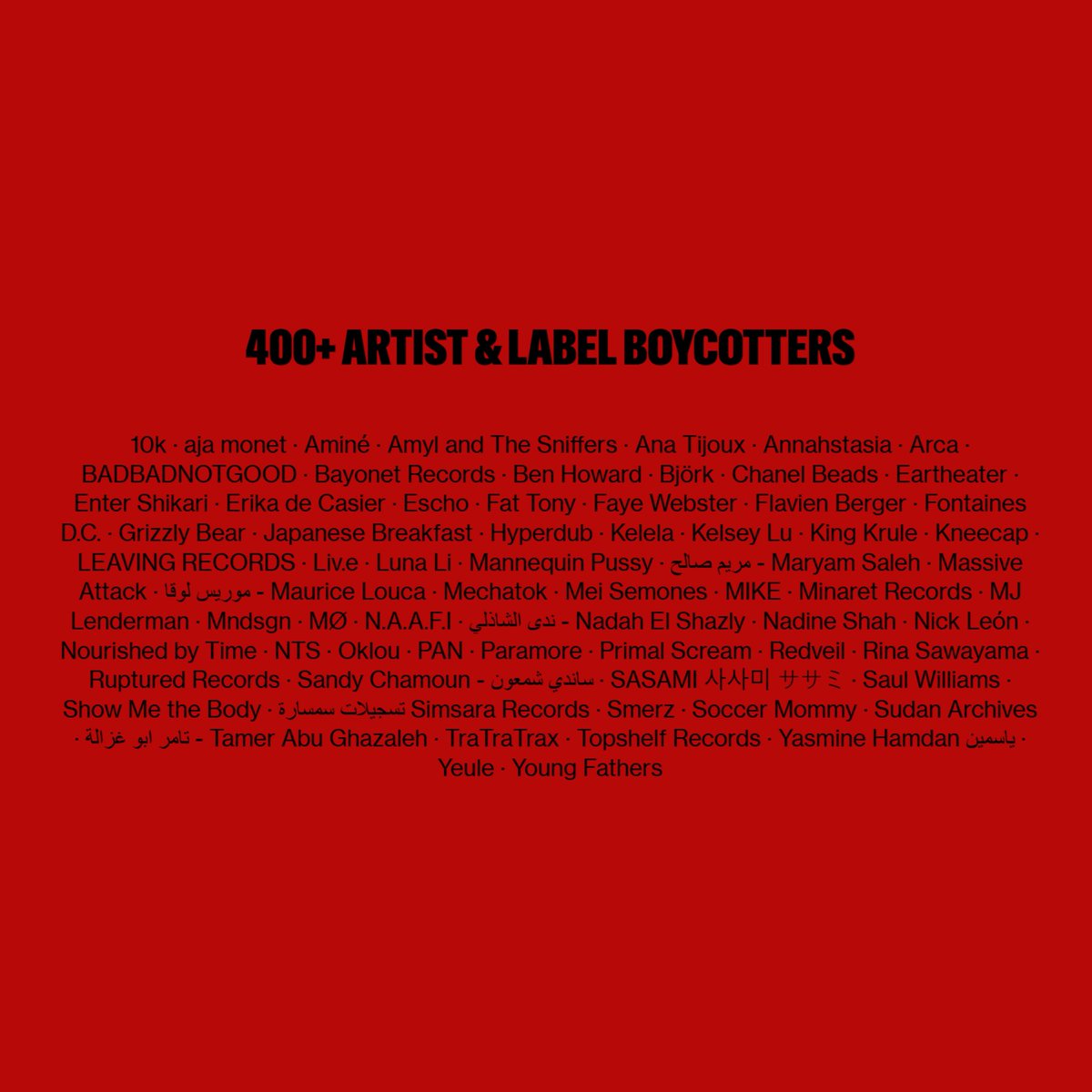🚨 Paramore ha eliminado su música de las plataformas de streaming de Israel, uniéndose al movimiento “No Music For Genocide”.