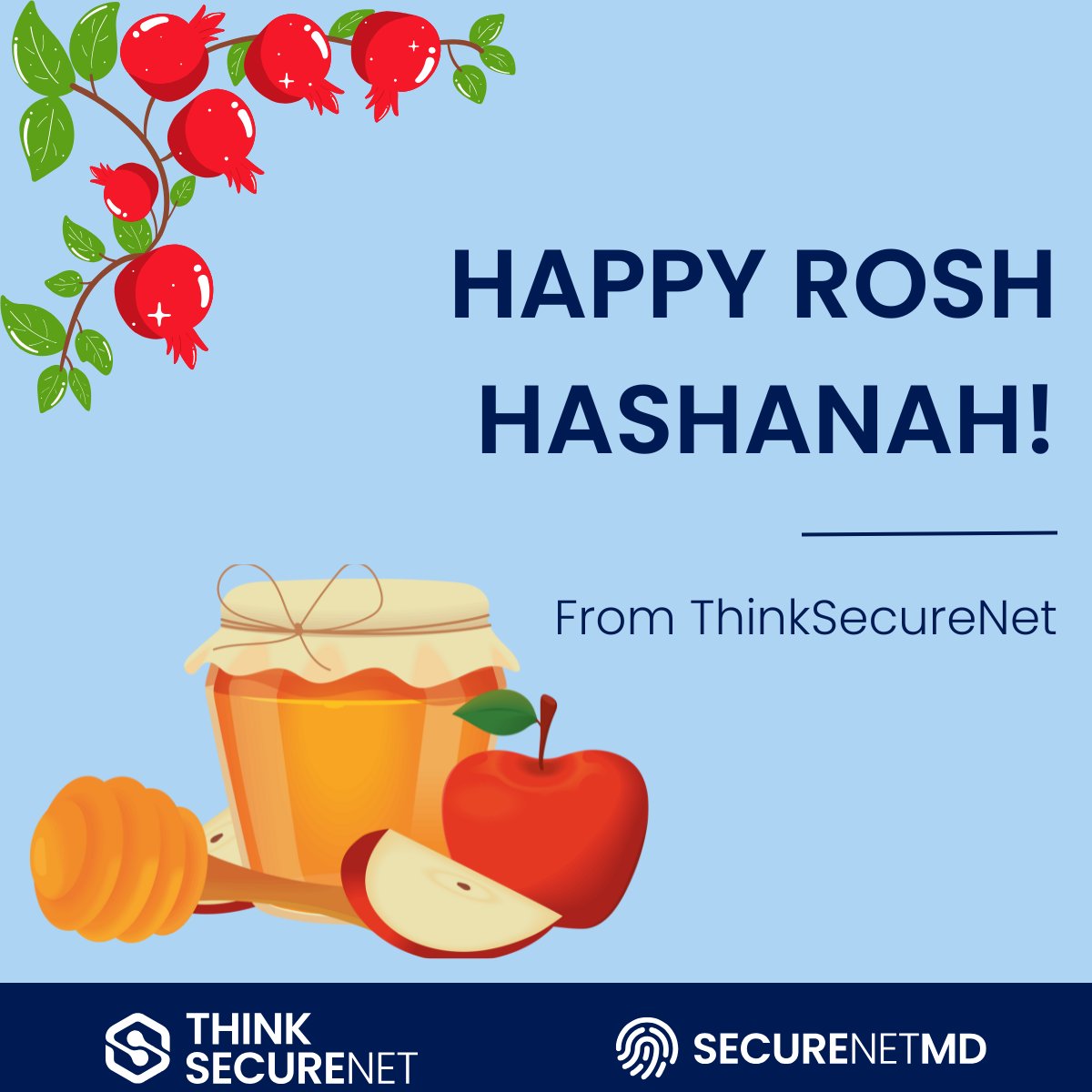 ThinkSecureNet's tweet image. Happy Rosh Hashanah from ThinkSecureNet! May this New Year be full of sweetness, peace, and blessings. Shanah Tovah!
#RoshHashanah #ThinkSecureNet #ShanahTovah #NewYear