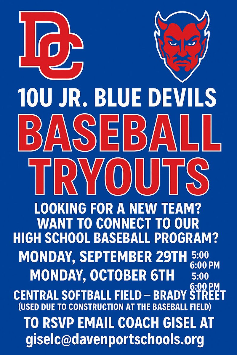 Davenport Central Baseball tweet media