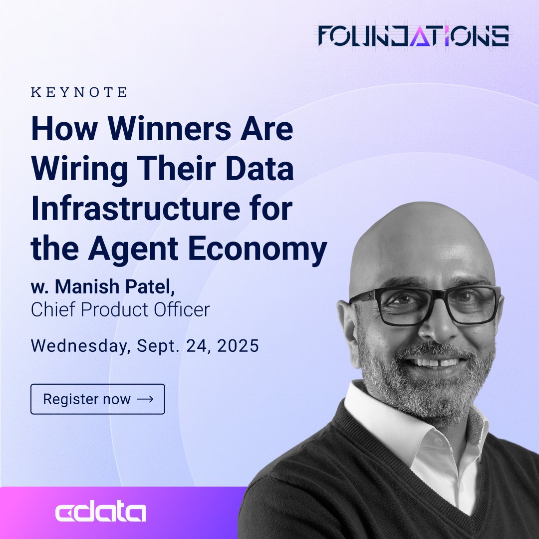 cdatasoftware's tweet image. AI ambition is high, but most enterprises are stuck in pilots. The blocker? Secure, #realtimeaccess to governed data.
At #CDataFoundations 2025, CPO Manish Patel joins CMO Will Davis to share how enterprises can overcome barriers + scale AI w/ confidence: bit.ly/3INesu8