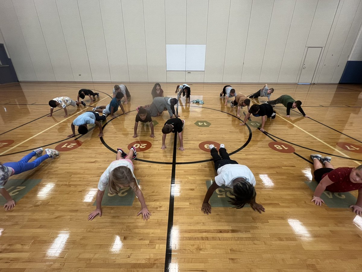 PLES_Cardinal's tweet photo. 4th graders participating in the Team Tressel Fitness Challenge- https://t.co/DTFpquMe2C